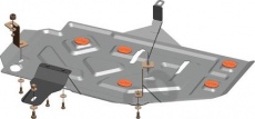 Защита алюминиевая Alfeco для топливного бака Renault Duster 2WD 2011-2021